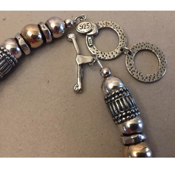 Silpada B1223 Sterling Silver and 14K Gold-Filled Bead Bracelet - Picture 6 of 9